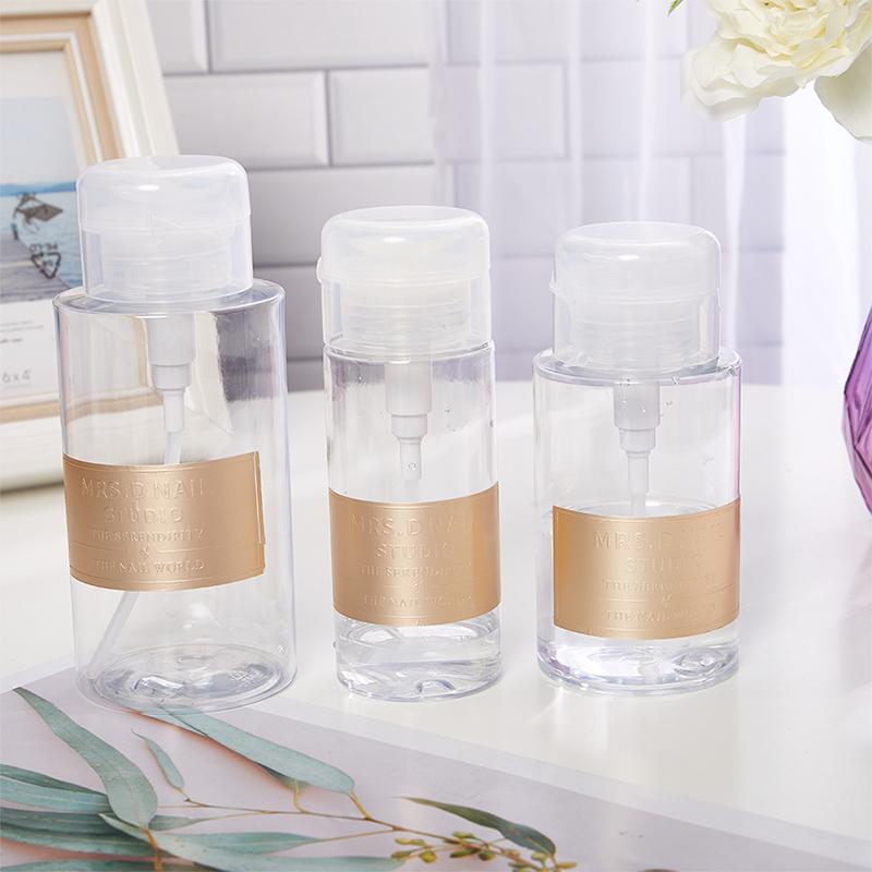 150/200/300Ml Nail Refillable Bottles Empty Press Pump Dispenser Nail Art Polish Remover Cleaner Makeup Bottle Manicure Tool