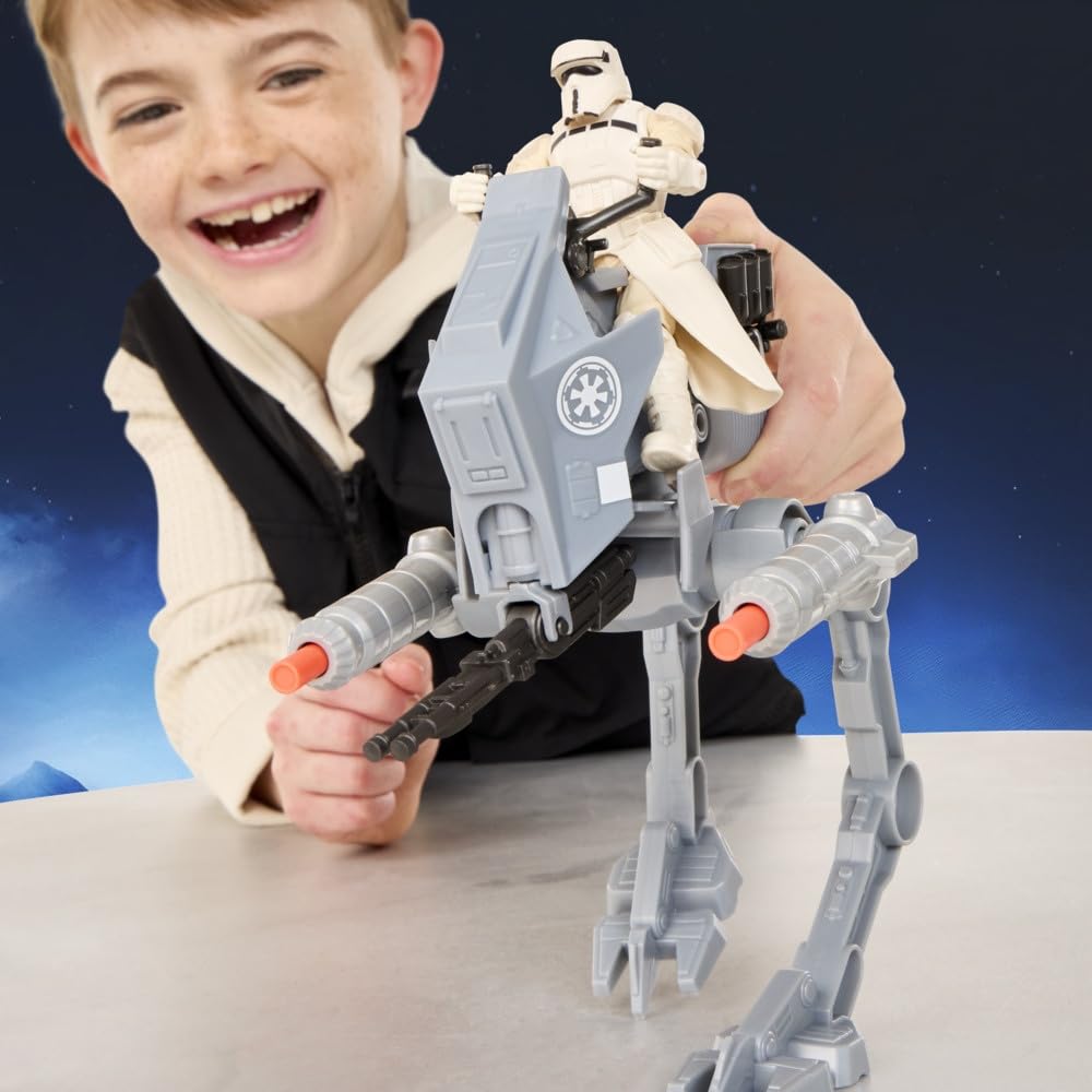 Hasbro STAR WARS O Mandaloriano e Grogoo ActionVerse Figura de Ação Imperial Meninos Idades G2840 AT-RT & Piloto, & Veículo, & Meninas, 4+, (Autêntico