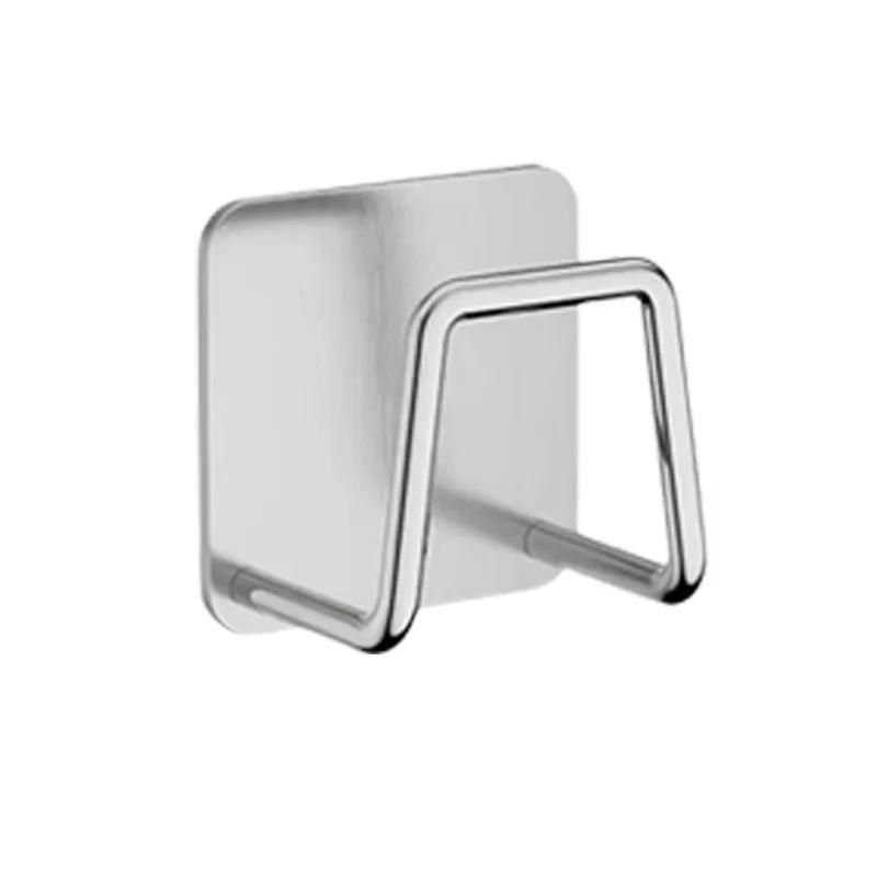 Kitchen Sponge Holder Self Adhesive Sink Rag Drain Drying Rack Wall Hooks Wire Ball Organizer Bathroom Storage Home Organizer