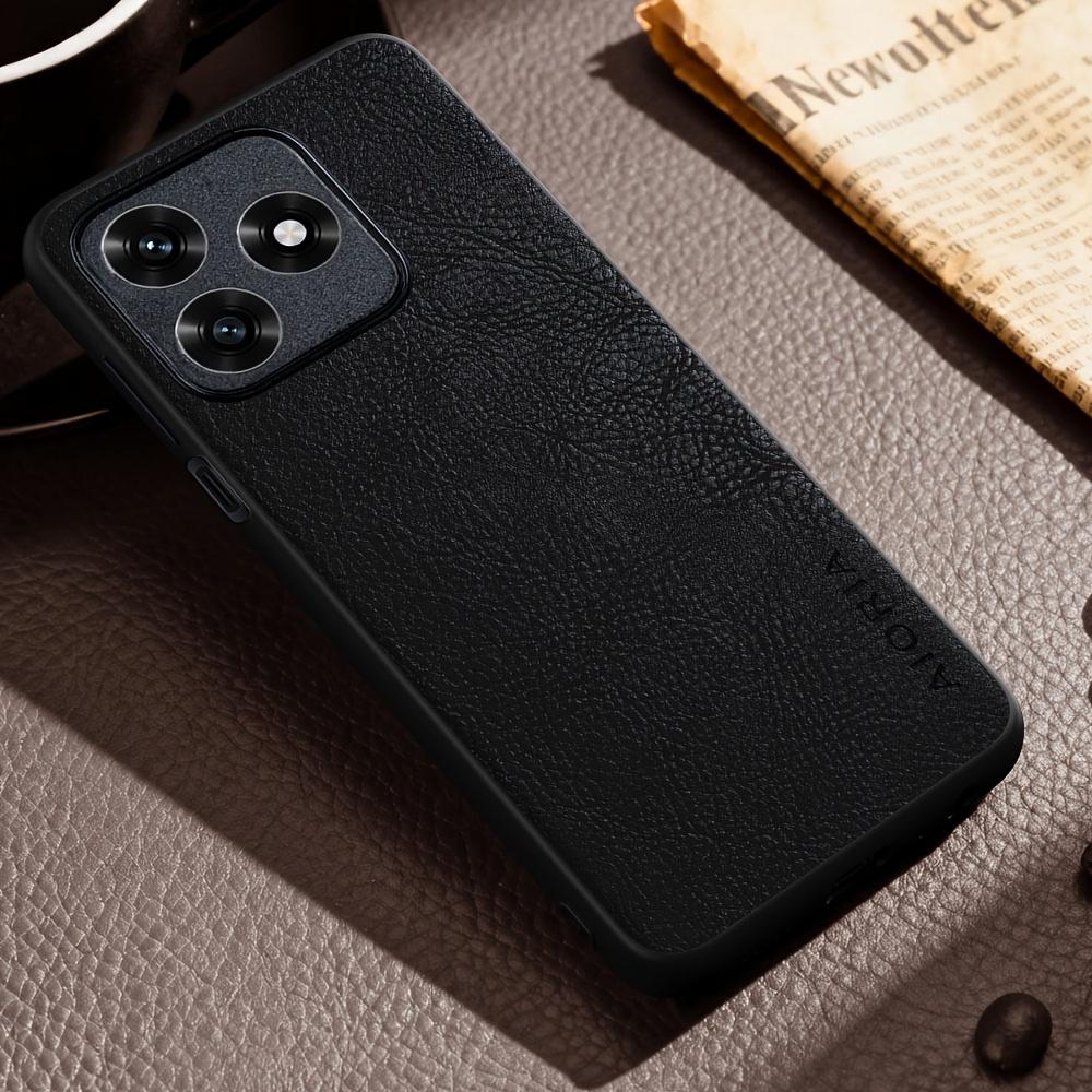 Phone Case: Luxury Case for Huawei Honor X5b X5c X5d Plus Retro Fashion Natural Texture Solid Color Anti-fingerprints Synthetic Leather Precise