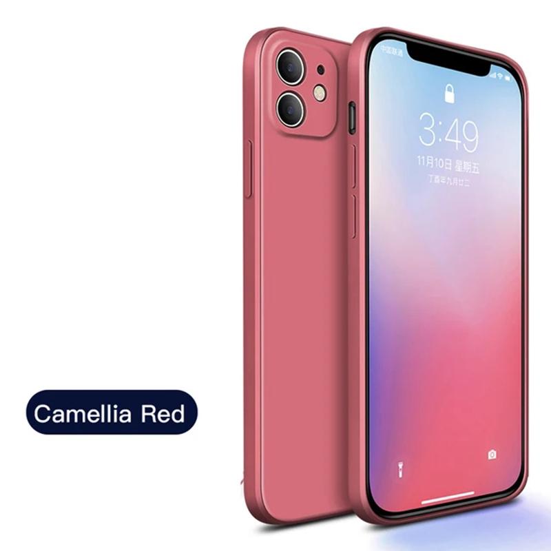 Capa de telefone de silicone líquido quadrado luxuoso TPU macio para iPhone 15 14 13 12 11 Pro Max X XR XS Max 7 8 14 15 Plus Proteção total TPU Capa traseira