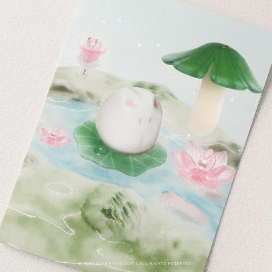 I Live With Six Cats Postcard 4th 5 Types Choose 1, a popular phrase in Korea