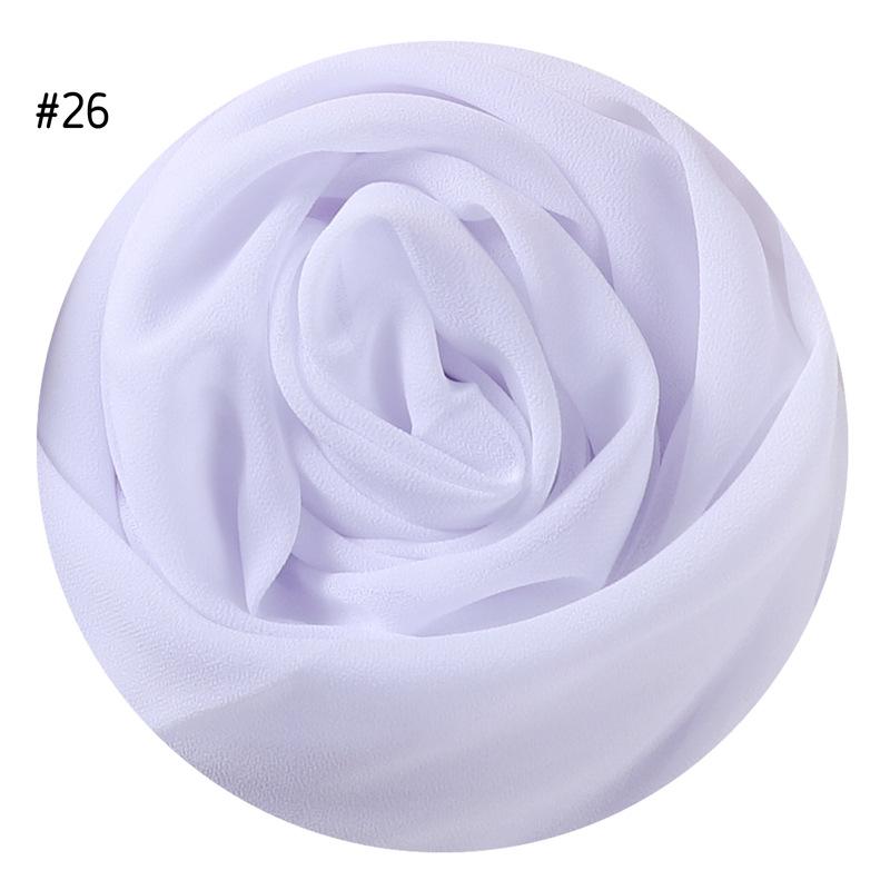 175X70Cm  High Quality Malaysian Pearl Chiffon Hijab Bundles Solid Color Scarves Head Scarf For Muslim Woman 73 Colors