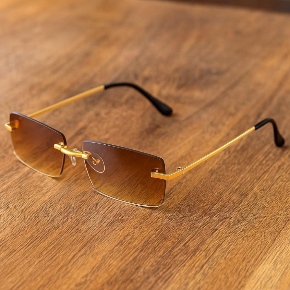 Lightweight Frameless Sunglasses Vision Care UV400 Eyewear Fashion Beachside Sun Glasses  Selfie