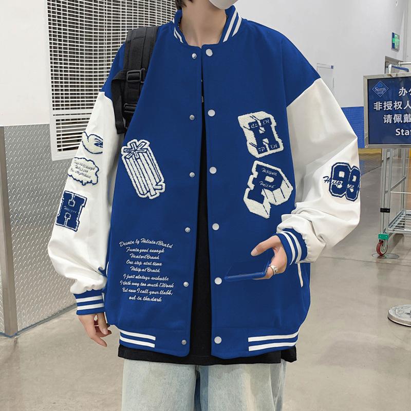 Herren Frühling und Herbst High Street Loose Casual College Ruffian Hübsche Paarjacke