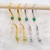 Sterling Silber S925 Ohrring-Rohlinghalter für DIY Jade-, Achat- & Bernstein-Schmuck