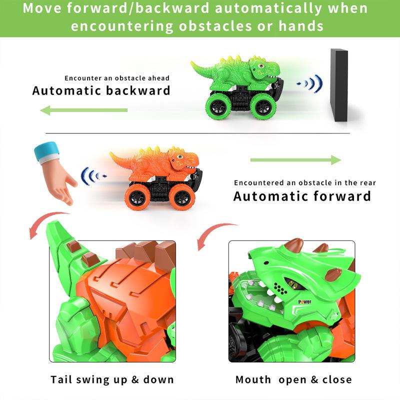 Electric Obstacle Avoidance Dinosaur Car