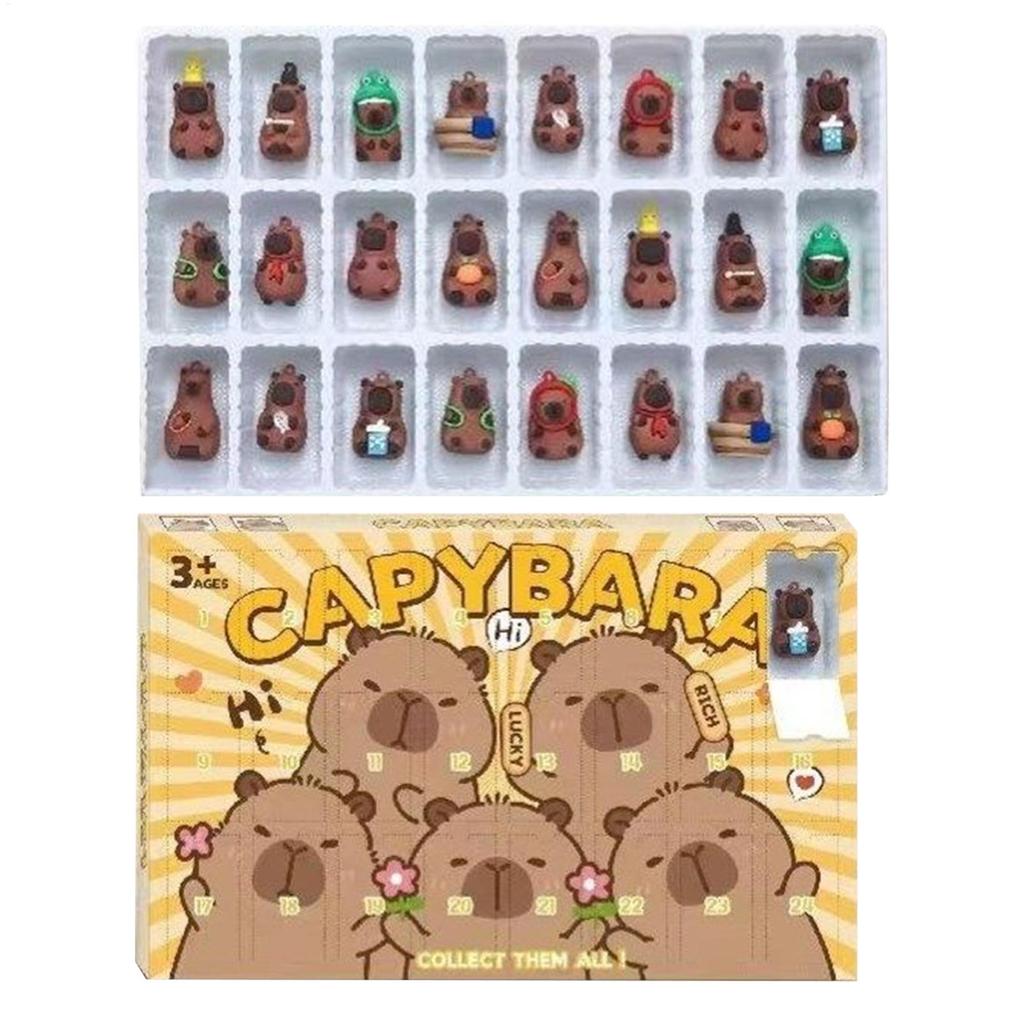 Capybara Countdown Calendars 2025 Countdown Calendars Decorative Animal Toys 24 Days Figures Home Decor Xmas Navidad