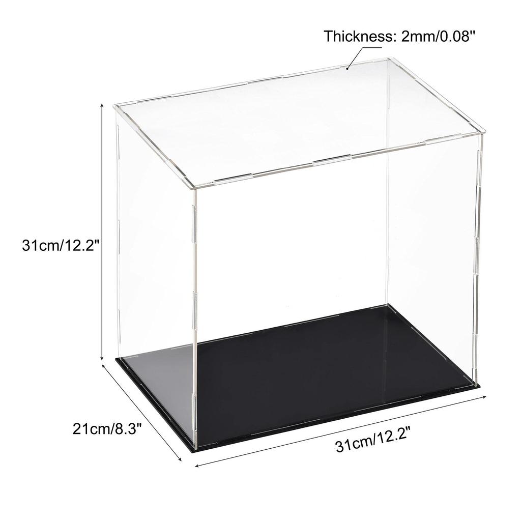 Uxcell Display Case, Dustproof, Protective Cube, Clear Acrylic, 30x20x30 Cm