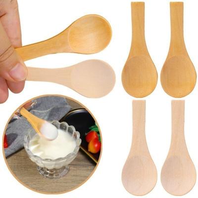1/5Pcs Kitchen Accessories Wooden Spoons Milk Powder Spoon  For Sugar Tea Coffee Dessert