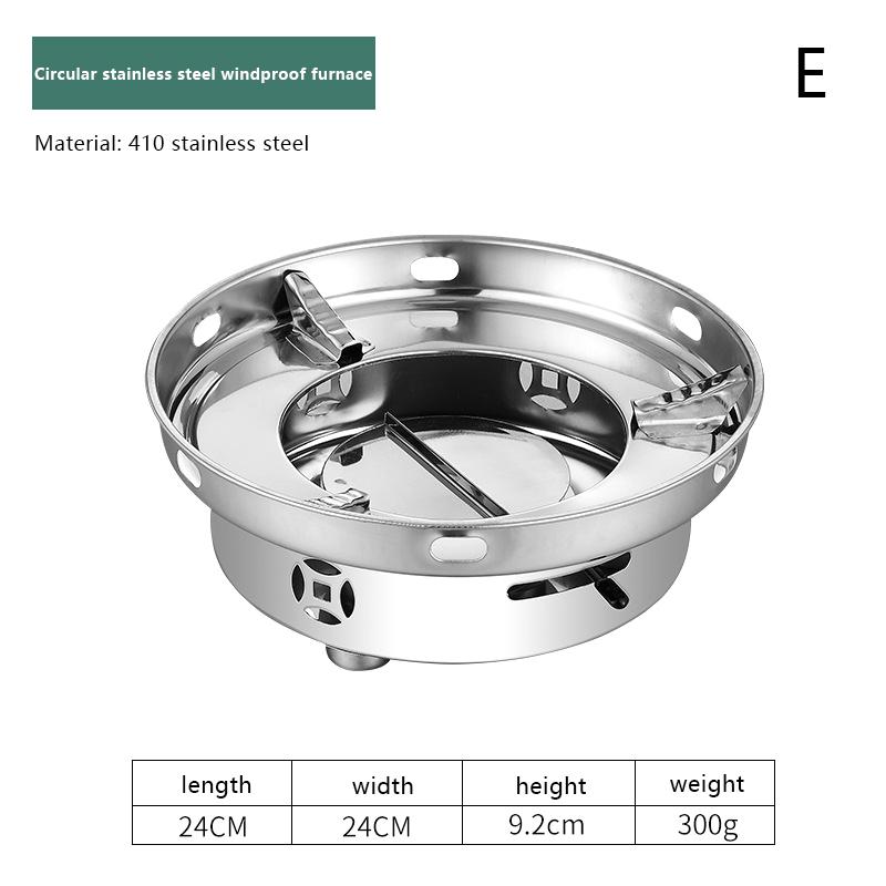 Stainless Steel Honeycomb Skillet Non-Stick With Handle Scratch-Resistant Cooking Dry Boiler Alcohol Stove Camping Cookware