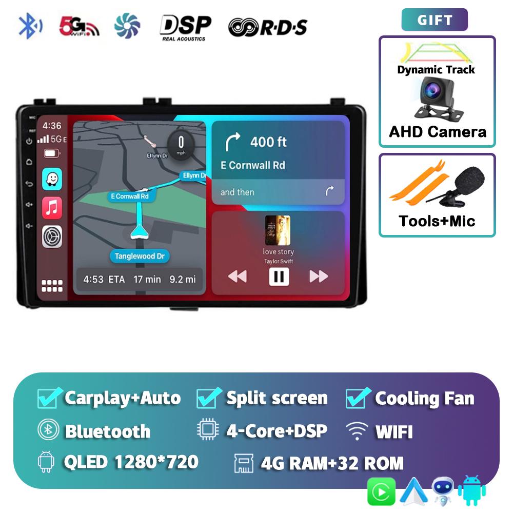 Android 14 Carplay Car Radio For Toyota Corolla Auris E180 2017 2018 2019 Multimedia Video Player Navigation GPS Stereo 2din DVD