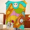 Game F-Fall G-Guys Throw Flannel Throw Blanket, Lightweight Cozy, Durable Washable cute Cool