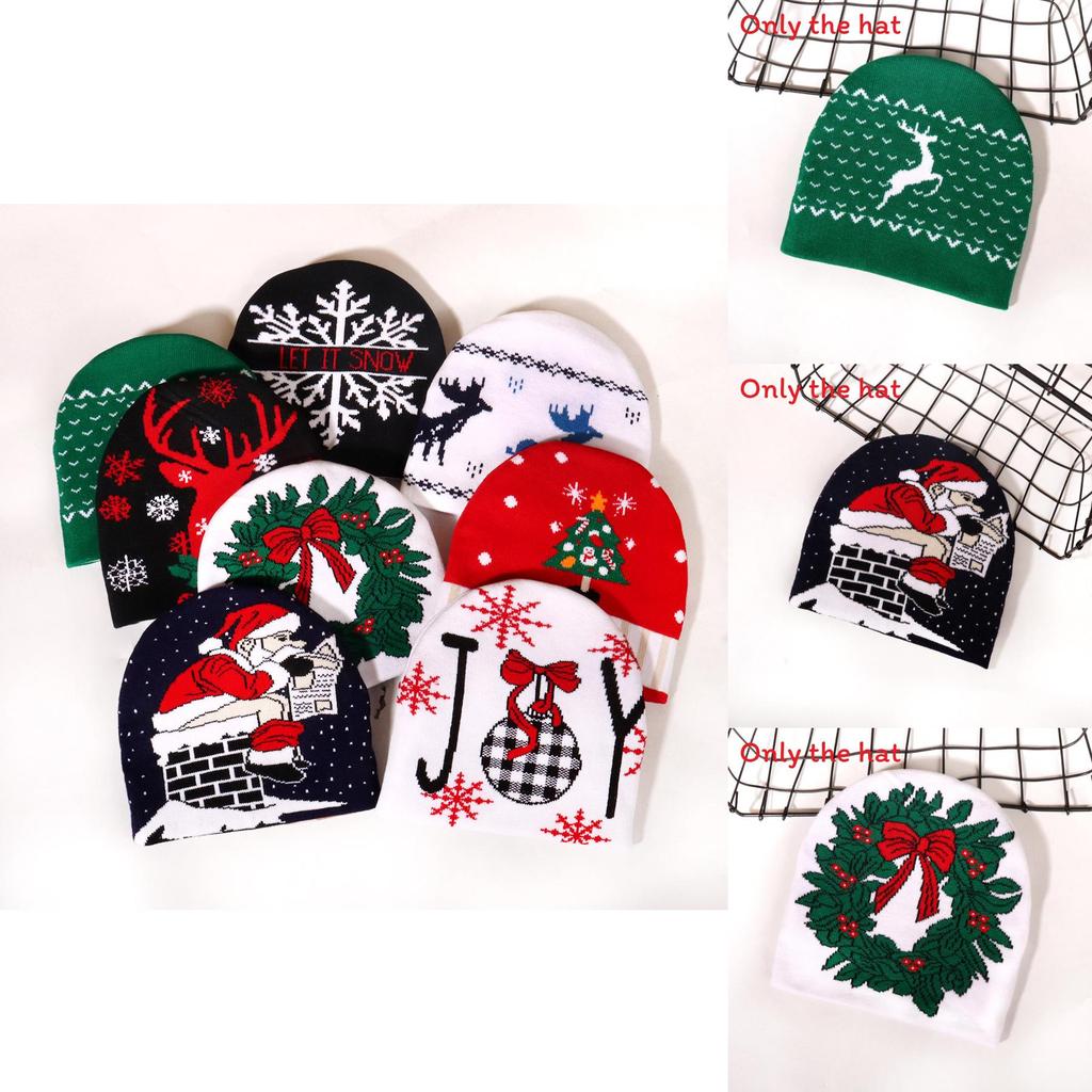 Christmas Knit Hat With Snowflake Pattern And Warmth For Winter Holiday Festivities