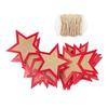 Étiquettes à suspendre - RICO DESIGN - Étoiles kraft &amp; rouges - 24 pièces - Décoration de fête - Mixte