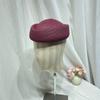 Elegant Flight Attendant Hat Teardrop Vintage Sun Hat Fashion Straw Beret Hat  Cocktail Event