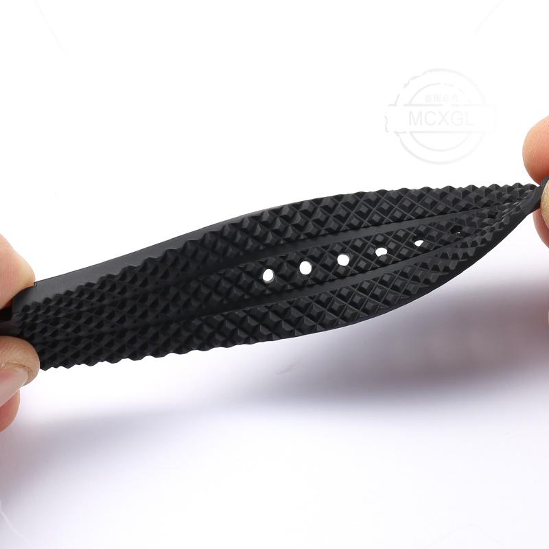 25*19mm Pasek do zegarka dla Hublot BIG BANG Miękki gumowy pasek Sportowy Wodoodporny Mężczyźni Kobiety Bransoletka Zamiennik Akcesoria do zegarka na rękę