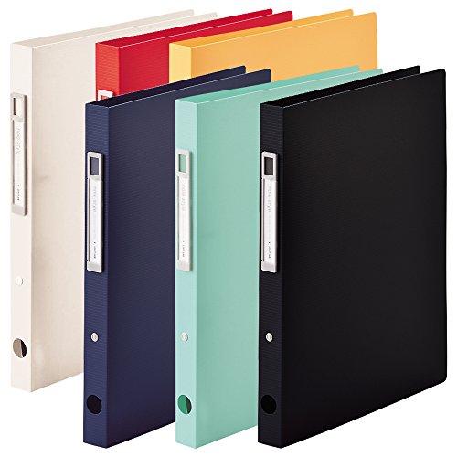 Lihit Lab F7681-24 Ring File, A4, 2 Holes, Black