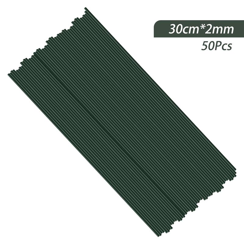 50pcs Glue Wrapped Flower Stem Simulated Flower Branches Handmade DIY Floral Flower Arrangement Pole Accessories
