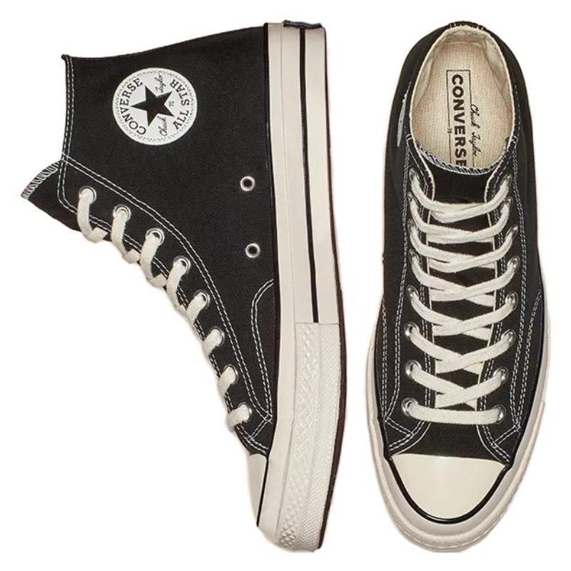 Converse Chuck 70 Classic Lightweight Comfortable Durable High-Top Canvas Shoes Unisex Vintage Black 162050C