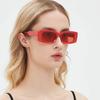  Ins Popular Fashion Square Women Sunglasses Red Retro Shades UV400 Men Trending Oval Sun Glasses