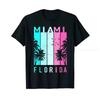 Baumwolle Retro Miami Florida Strand Souvenir T-Shirt HERREN DAMEN UNISEX T-Shirts