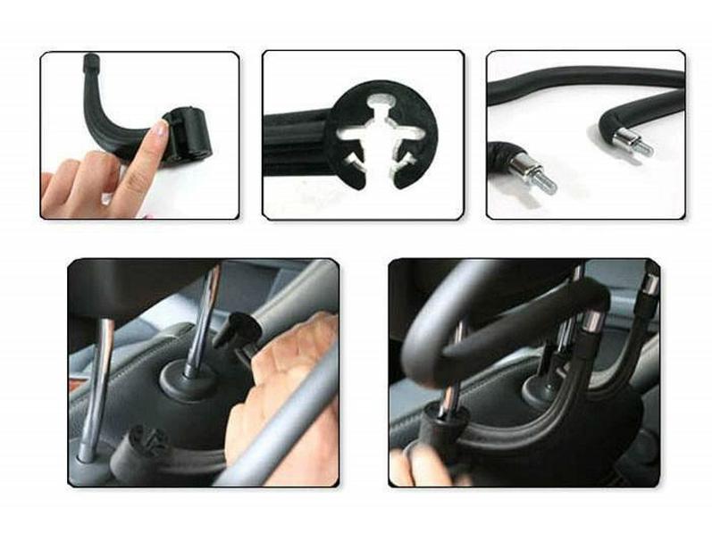 Multifunktionaler Kleiderbügel für die Rückenlehne des Autositzes - Trockenstange und Anzughaken aus Edelstahl