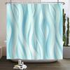 Modern Shower Curtain Wave Lines Modern Minimalist Geometric Unique Aesthetic Pattern Waterproof Polyester Bathroom Curtain
