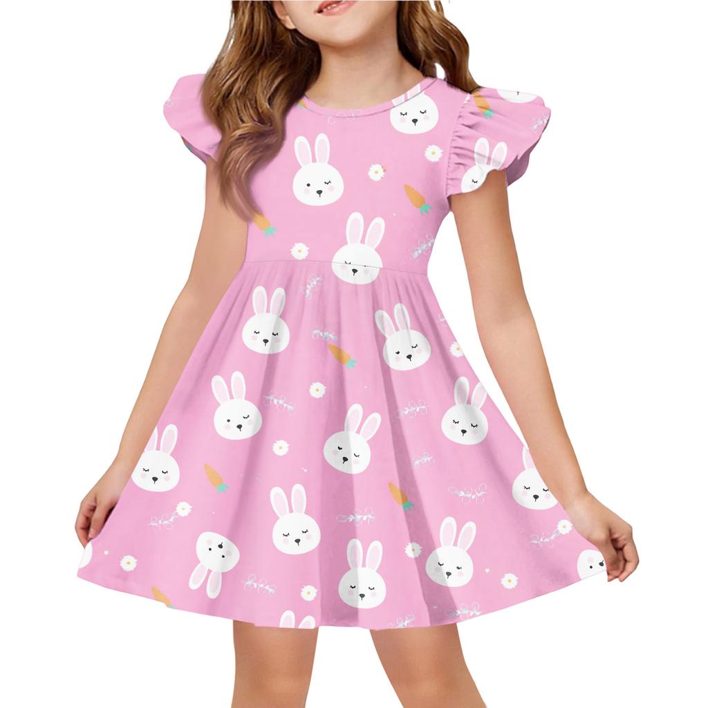 Vestido Infantil Casual de Moda com Manga Morcego