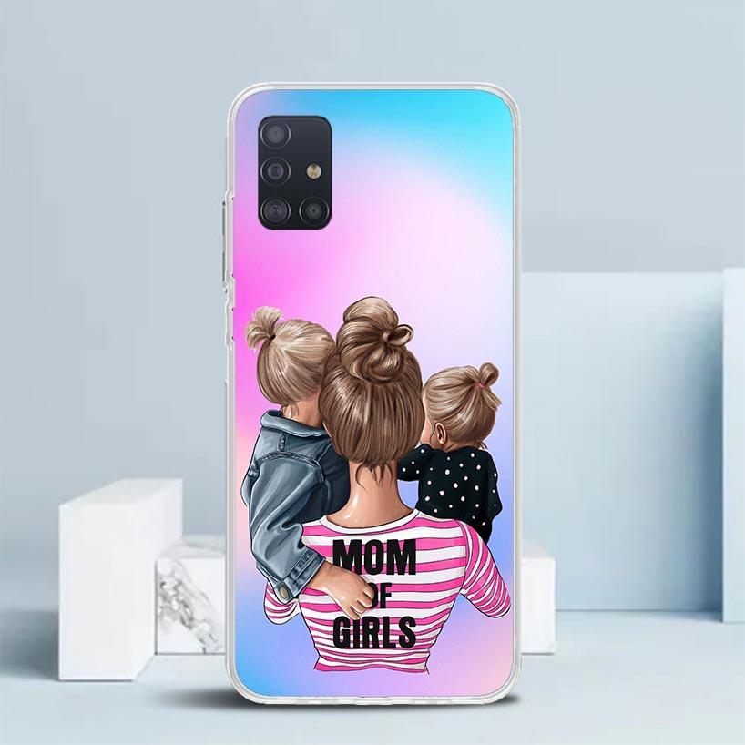 Woman Fashion Girl Super Mom Baby Soft Cover for Samsung Galaxy A12 A22 A32 A52 A72 A02S Phone Case Note 20 Ultra 10 S10 Plus A5