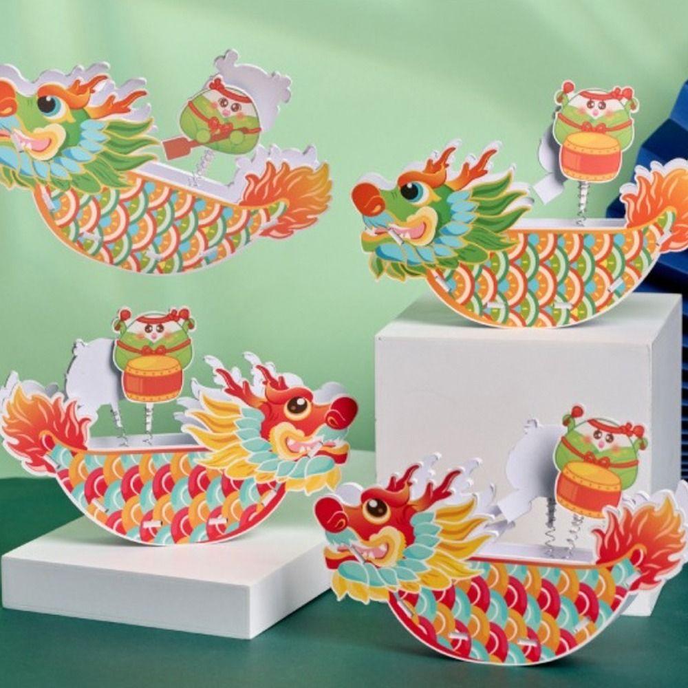 

Забавный детский набор материалов для изготовления, простой реквизит в виде ревущей лодки-дракона, школьные занятия