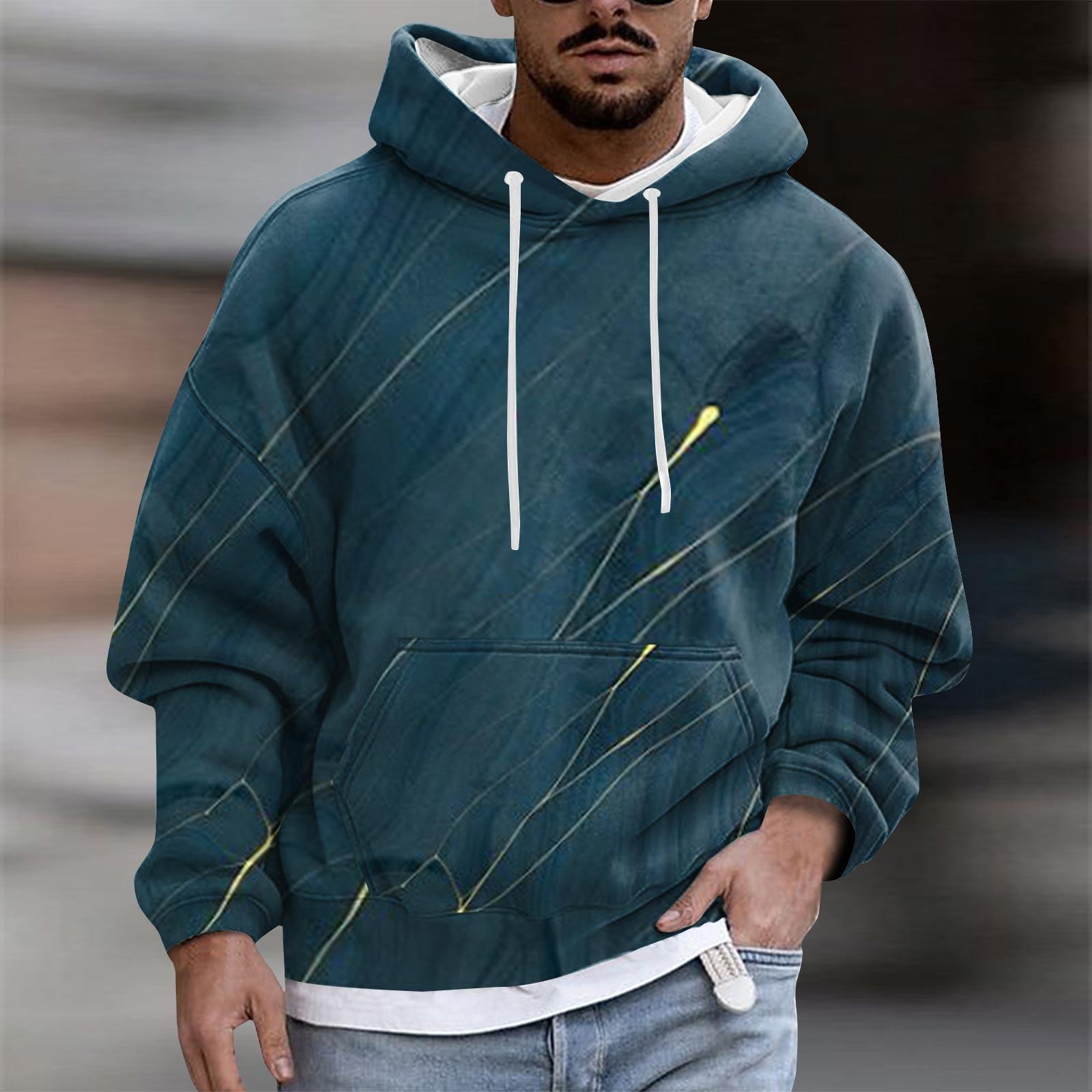 

Мужское плюшевое теплое пальто с принтом, флисовый свитер, повседневное пальто, свитер с карманами, осенне-зимнее пальто XXL