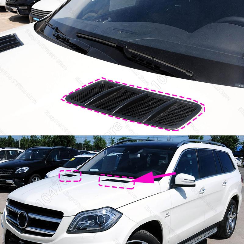 Upper Front Hood Bonnet Grille Grill Vent Cover Trim 1668800105 1668800205 For 2012-2015 Chass W166 Mercedes Benz ML GL Class