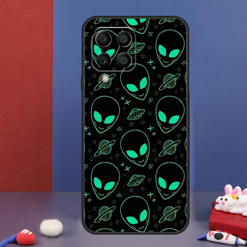 Cartoon Alien Case For Samsung Galaxy M32 M52 M12 M16 M14 M54 M13 M33 M53 M56 M36 M31 M11 M35 M55 M15 M06