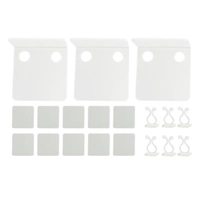 3 PCS Small Security Cameras Wall Shelf with 6 Cable Clips 10PCS Tapes Acrylic Waterproof Drill