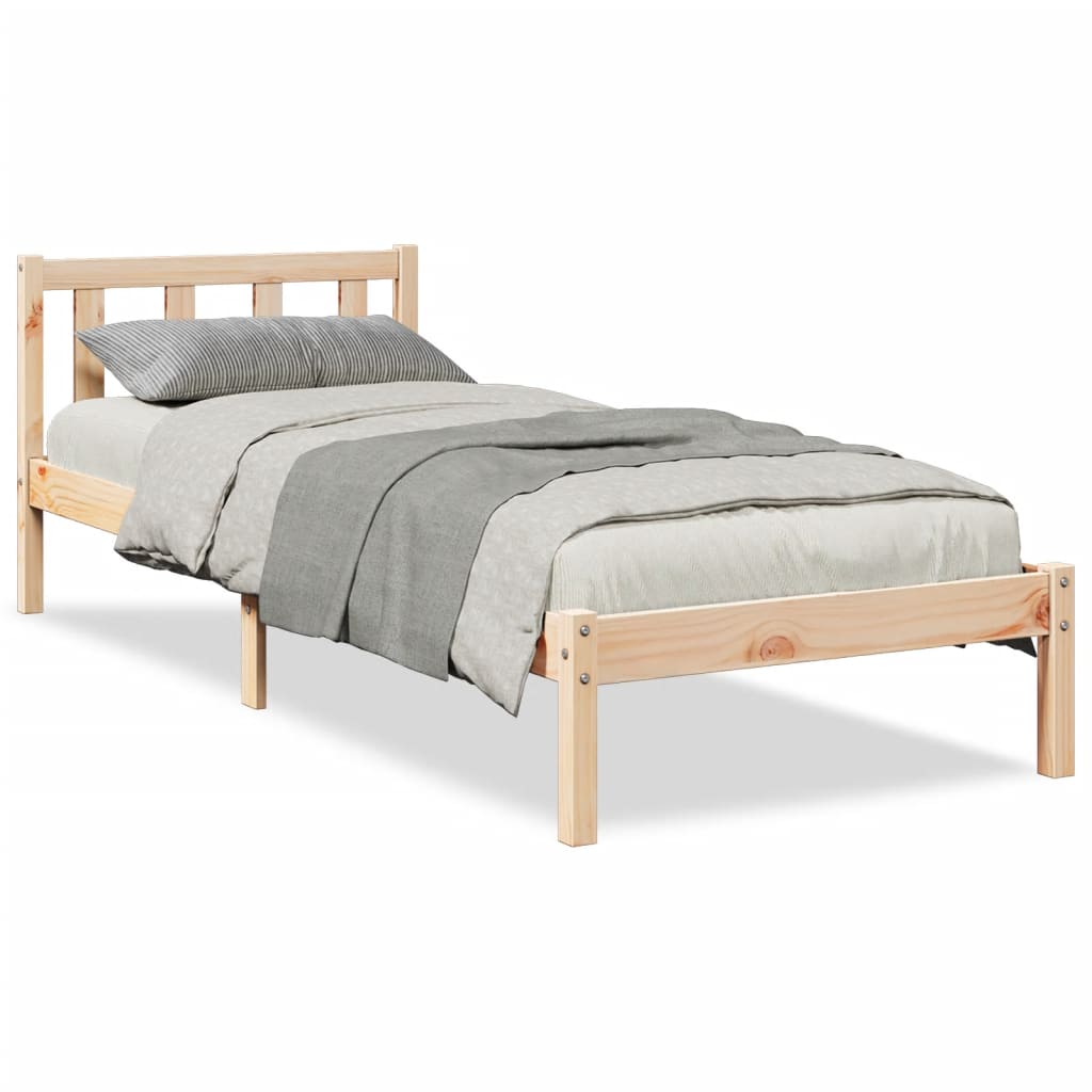Vidaxl Longer Bed Without Mattress, 90X220 Cm, Solid Pine Wood