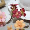 Handmade Five-Prong Plum Flower Wedding Hairpin Arrangement