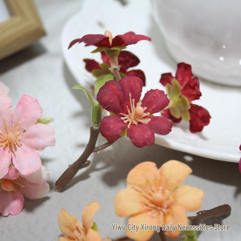 Handmade Five-Prong Plum Flower Wedding Hairpin Arrangement