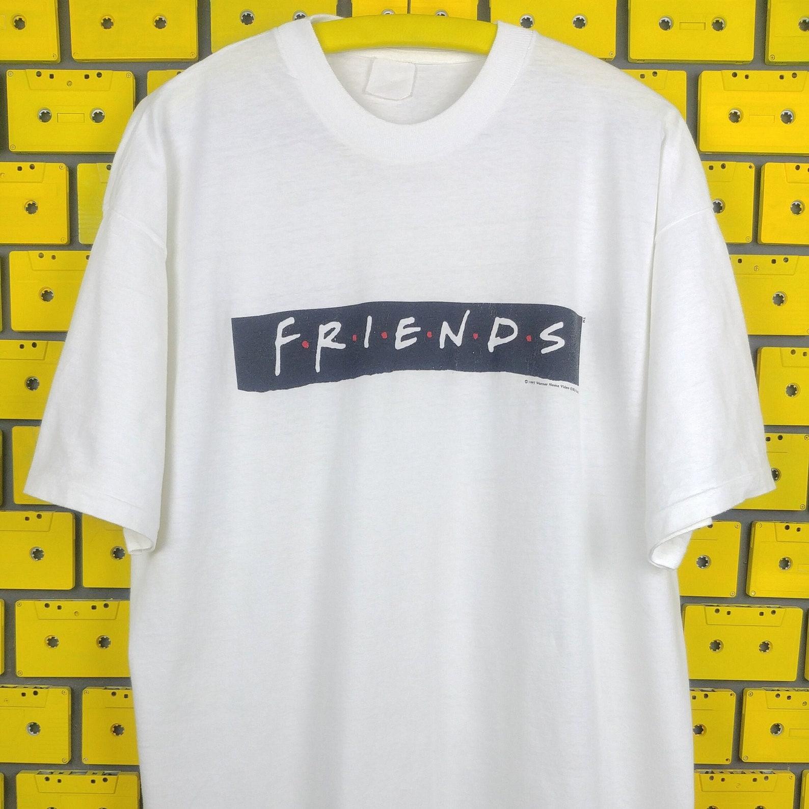 Vintage 1997 Friends TV Show T shirt Comedy Sitcom Promo Merch Tee Size L S