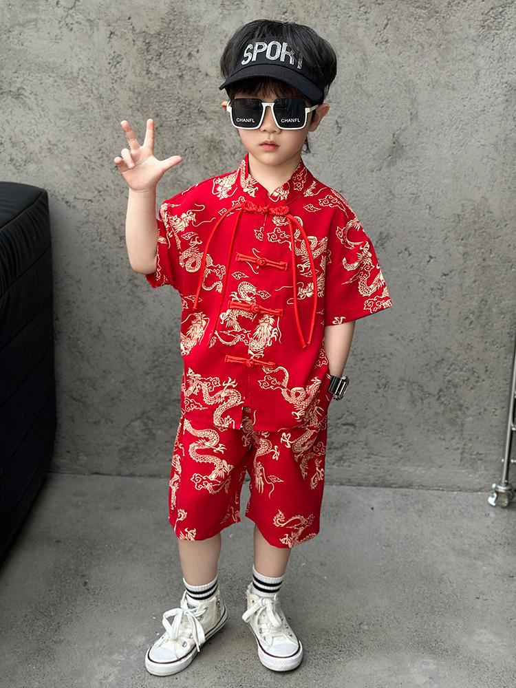 Moderna Ropa de Verano de Dragón Tang para Niños para la Actuación del 1 de Junio