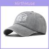 Fashionable Design Washed Letter Print Neutral Casual Sunshade Baseball Cap
