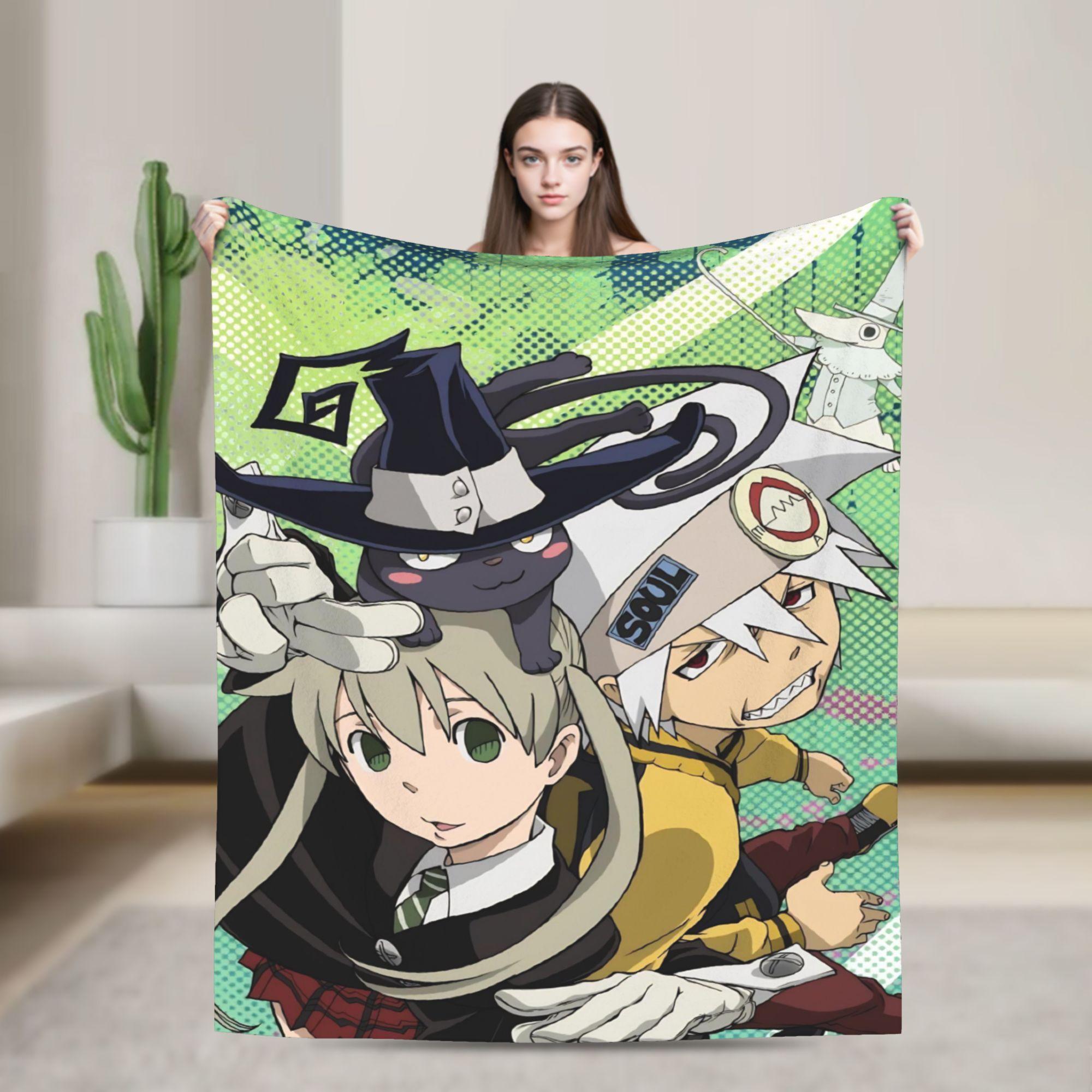 

Evans Maka Albarn Blanket Souleaters Flannel Awesome Breathable Throw Blankets for Bedspread Autumn/Winter 100x150cm