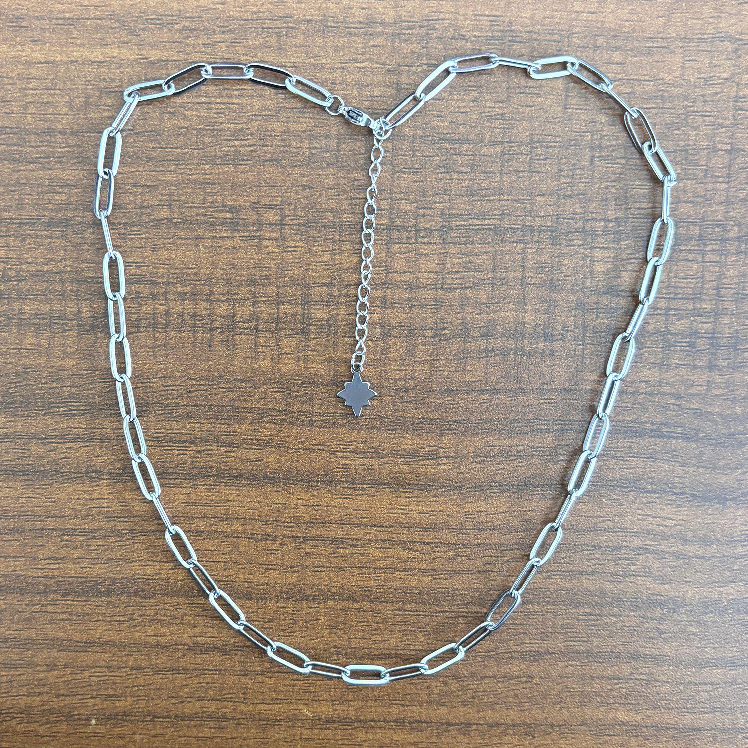 Нейтральная цепочка-скрепка из нержавеющей стали с покрытием 18 карат золотом