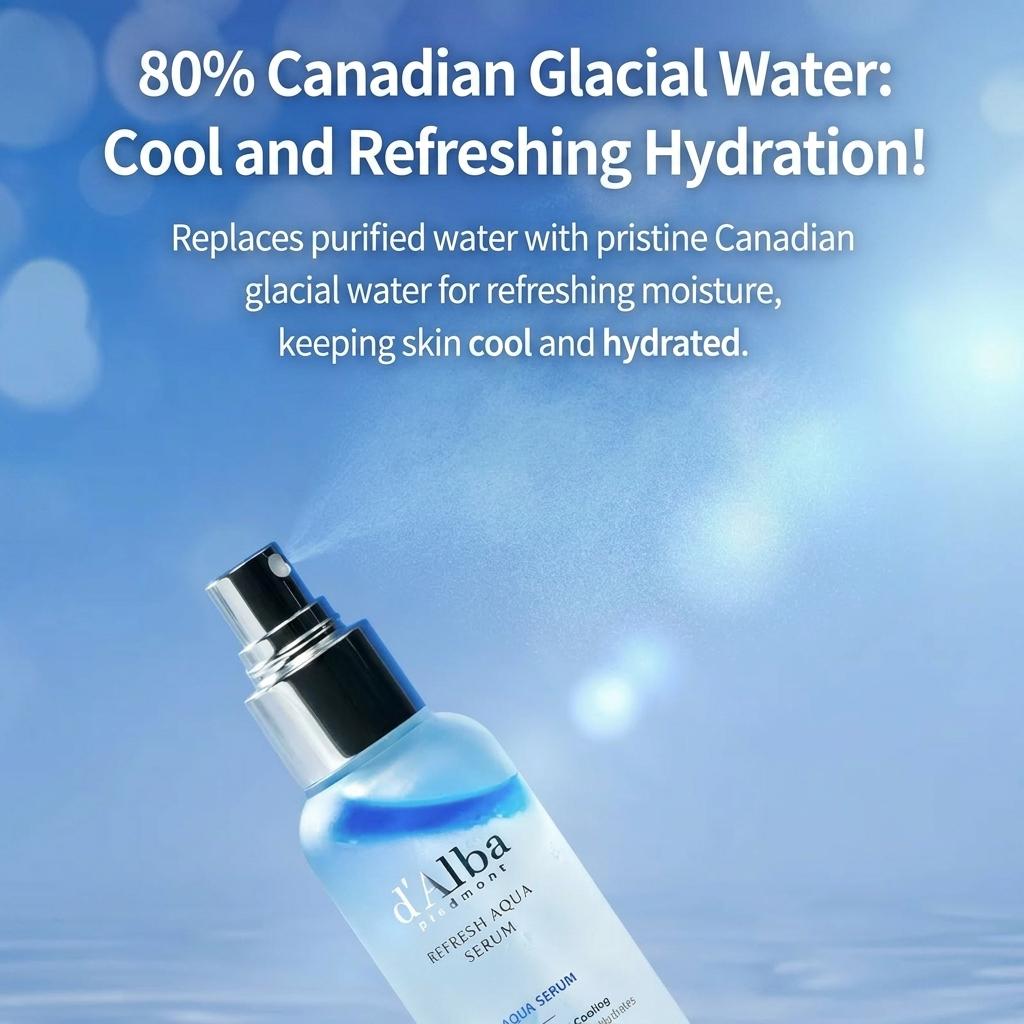 d'Alba First Refresh Aqua Serum Cadeauset (100ml) - [K-BEAUTY] Verkoelende Blauwe Mist & Verfrissende Kalmerende Hydratatie