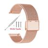 18mm 20mm 22mm 24mm Width Quick Release Full Stainless Steel Watchband Wristwatch Universal Flat Head Watch Strap Accessories