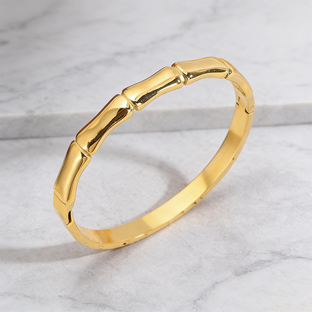 European and American Color Bamboo Light Luxury Bracelet Women's Fashion Niche High-end Sense