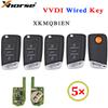 5 Stück/Los Xhorse XK Serie XKMQB1EN Universeller Draht-Fernschlüssel VVDI Autoschlüssel für VVDI2 / VVDI Mini / Key Tool Max für VW Skoda MQB