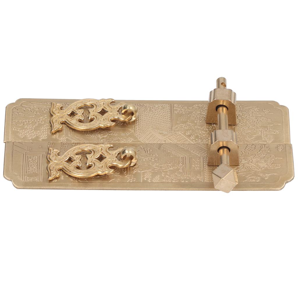 Cabinet Faceplate Retro Style Brass Material Landscape Character Pattern Decorative Cabinet Handles