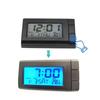 3 barvy Hodiny do auta Univerzální automobilové digitální hodiny 2 v 1 LCD displej Elektronická teplota Noctilucentní dekorace do auta