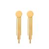 316L Stainless Steel New Fashion Fine Jewelry Metal Modern Punk Round Tassel Stud Earrings For Women